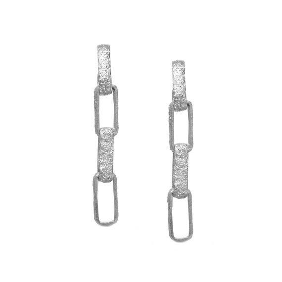 Серьги Crema из серебра 925 с покрытием белым родием, Цвет: серебряный, фото