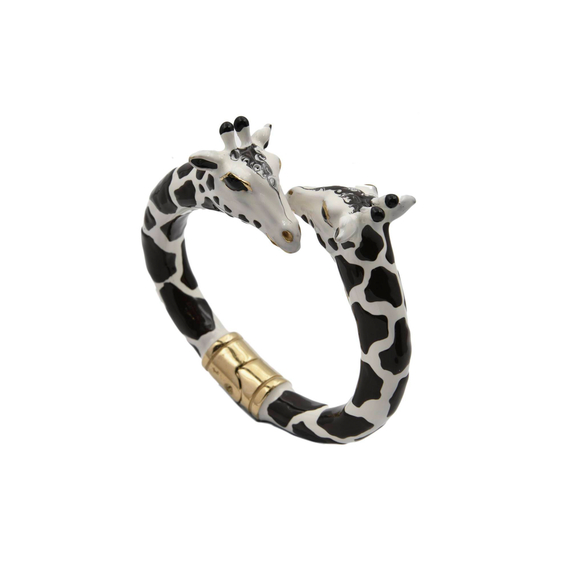 Браслет Giraffa из латуни с эмалью и покрытием желтым золотом, фото