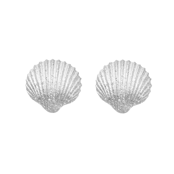 Серьги Conchiglia из серебра 925 с покрытием белым родием, Цвет: серебряный, фото