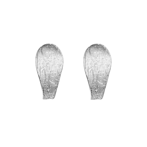 Серьги Effetto legno из серебра 925 с покрытием белым родием, Цвет: серебряный, фото
