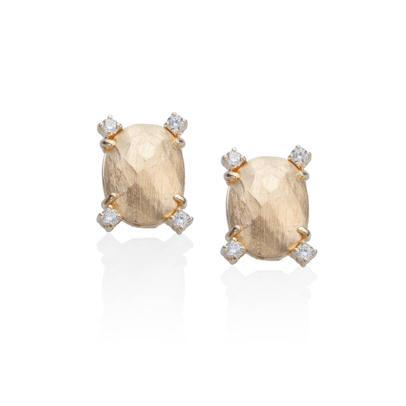 Серьги Marmellata из серебра 925 с покрытием желтым золотом, фото