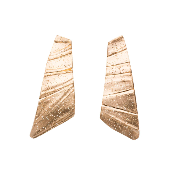 Серьги Cerveteri из серебра 925 с покрытием желтым золотом, Цвет: золотой, фото
