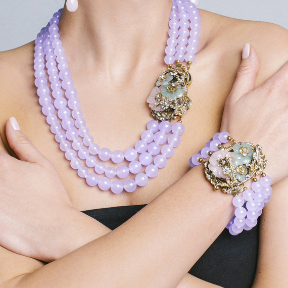 Колье Fiorenza из бронзы и латуни с кварцем, фотография — Stile.me